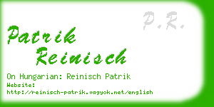 patrik reinisch business card
